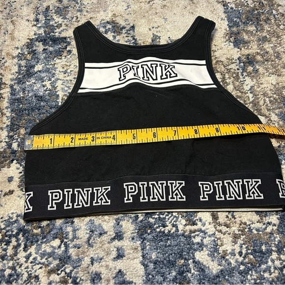 PINK Victorias Secret Black & White Logo Print Sports Bra & Leggings Set Size S - Picture 6 of 16